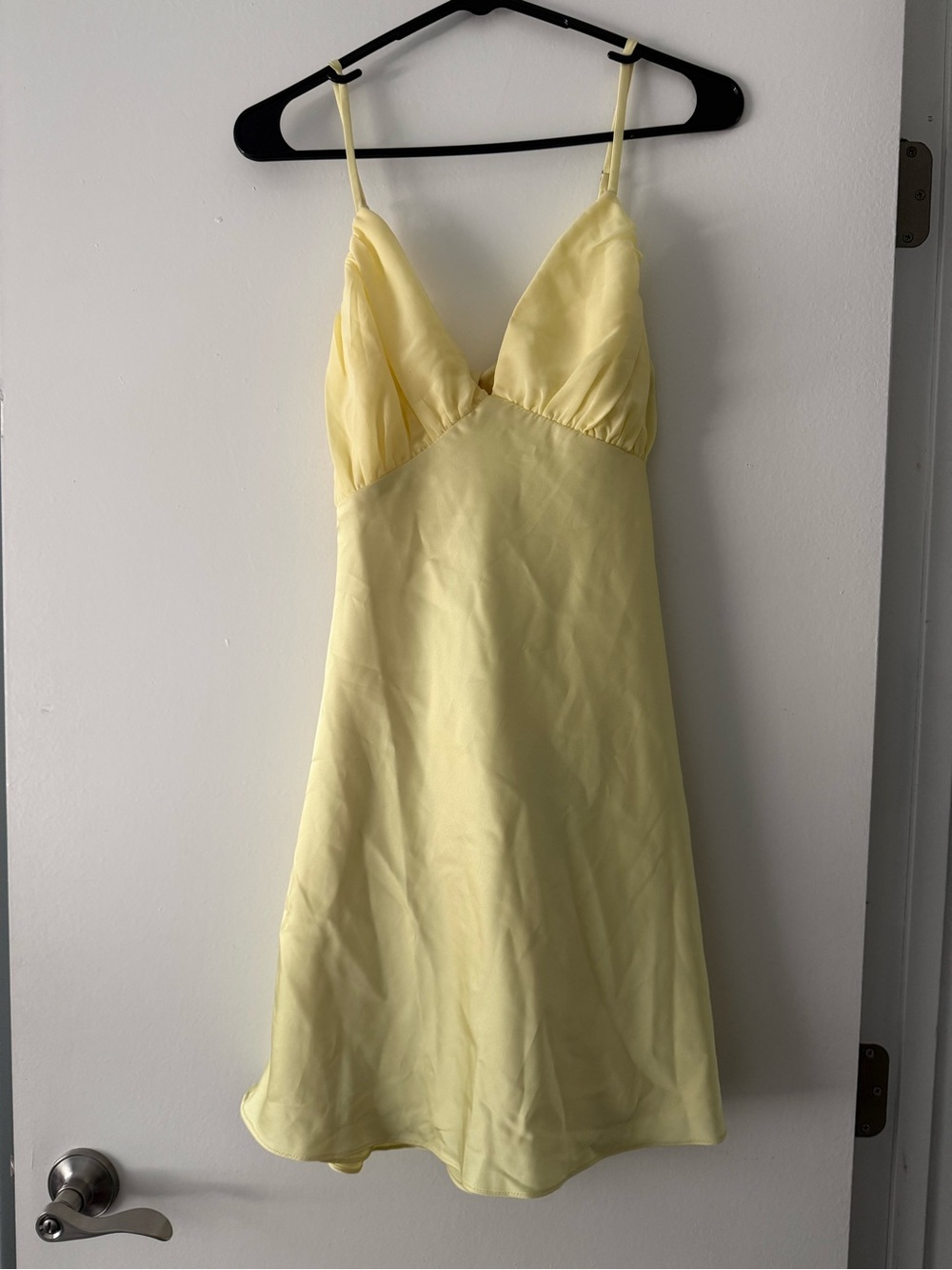 Lulus Yellow Satin Dress